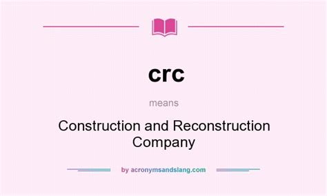 what does crc stand for in construction